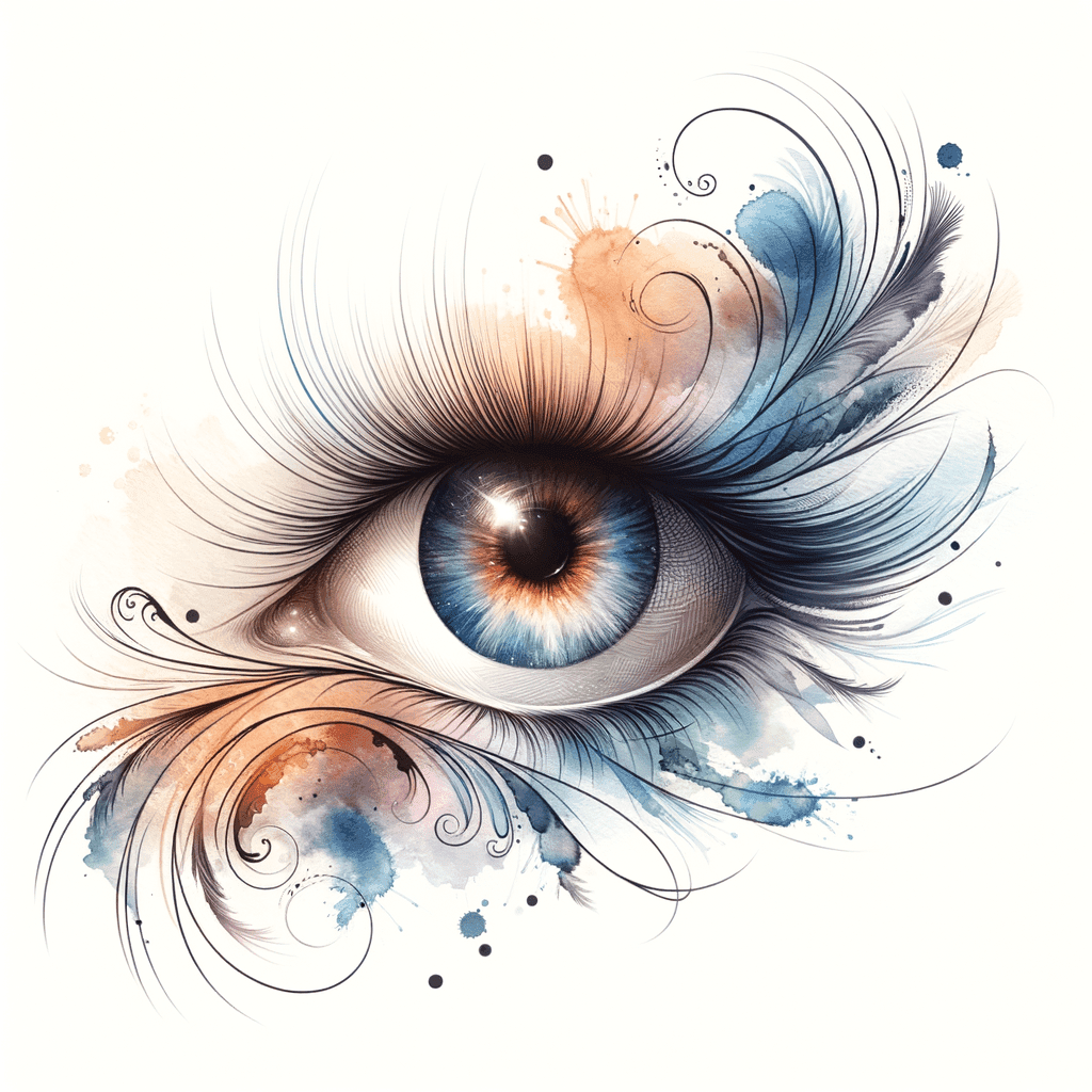 Vibrant watercolor mystic eye