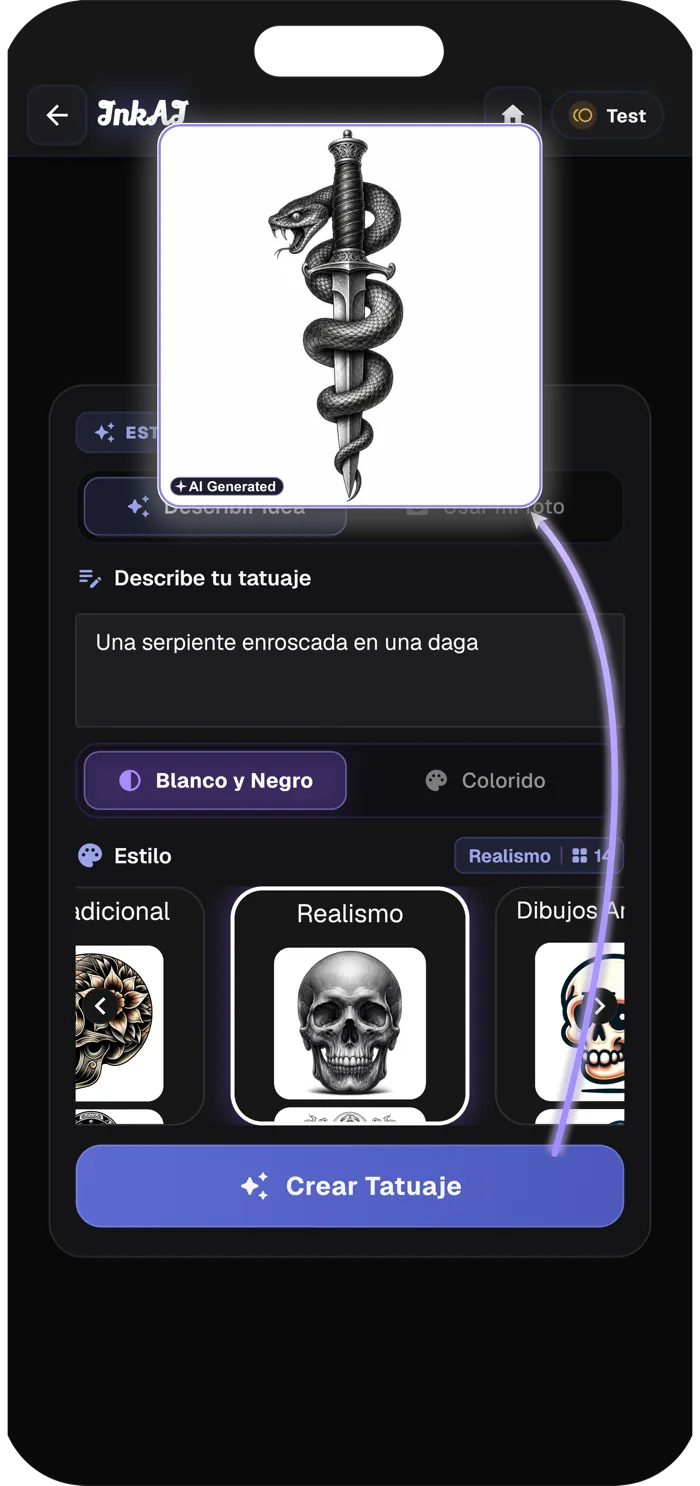 InkAI Studio tattoo generator